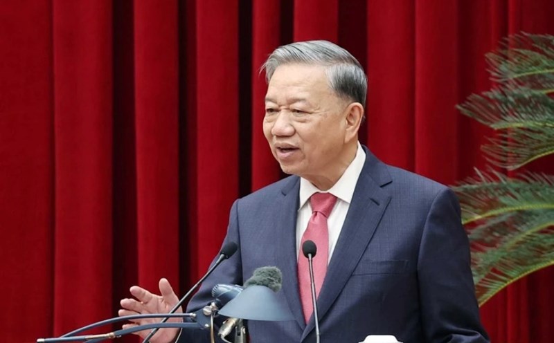 General Secretary To Lam emphasized the spirit that if there are violations, they must be concluded and handled, with no forbidden zones or exceptions. Photo: VNA