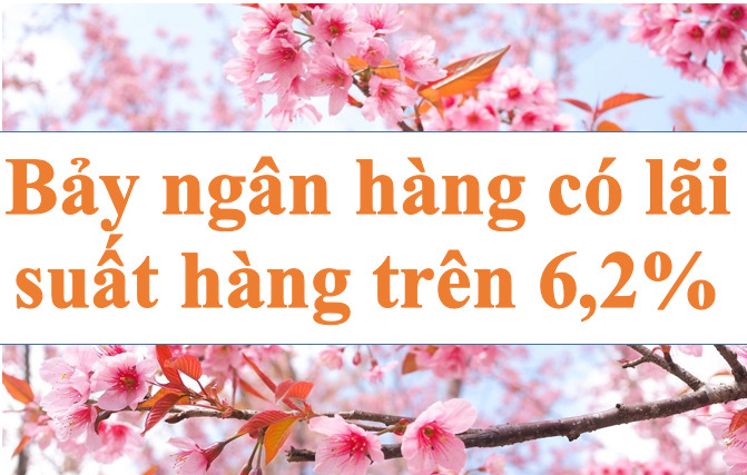 A series of banks listed interest rates above 6.2%. Illustration photo: Ha Vy