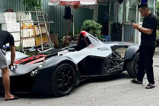 BAC Mono appearing in Hai Phong is attracting attention in the car-loving community in Vietnam. Photo: Dau Quang Minh