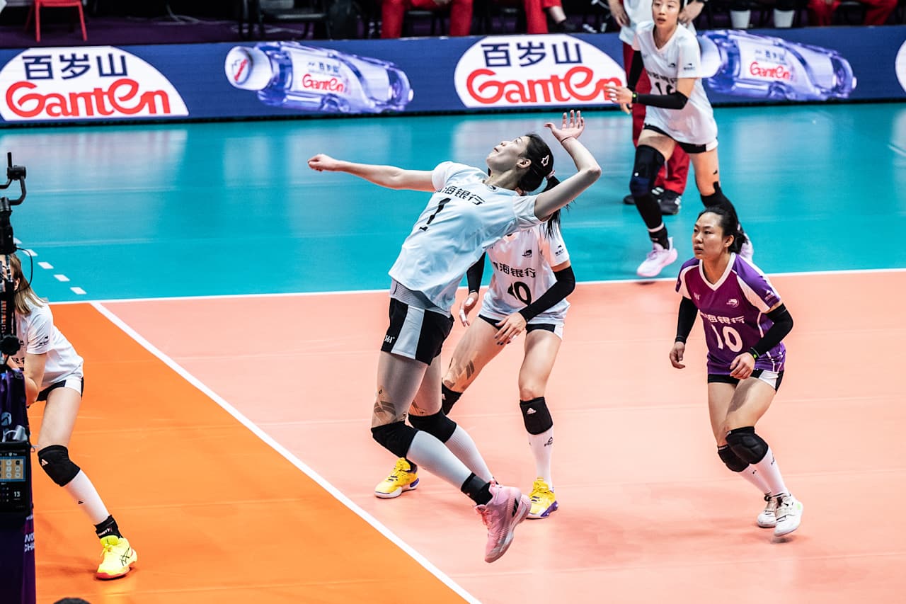 Host Tianjin (China) meets Minas Tenis Clube in the final group stage match of the 2024 Volleyball Club World Championship. Photo: FIVB