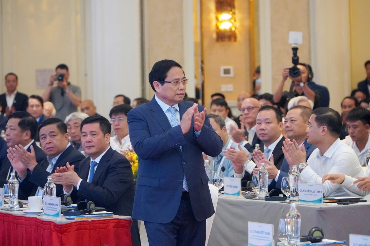 Prime Minister Pham Minh Chinh attended the Logistics Forum organized by the Ministry of Industry and Trade in Ba Ria - Vung Tau. Photo: Quang Vinh