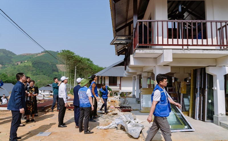 The Lang Nu resettlement area will be completed before December 22 so that people can move to their new homes. Photo: Dinh Dai