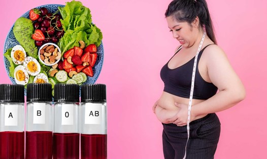 Chúng ta có thể giảm mỡ bụng, giảm cân dựa trên nhóm máu. Đồ họa: Hạ Mây