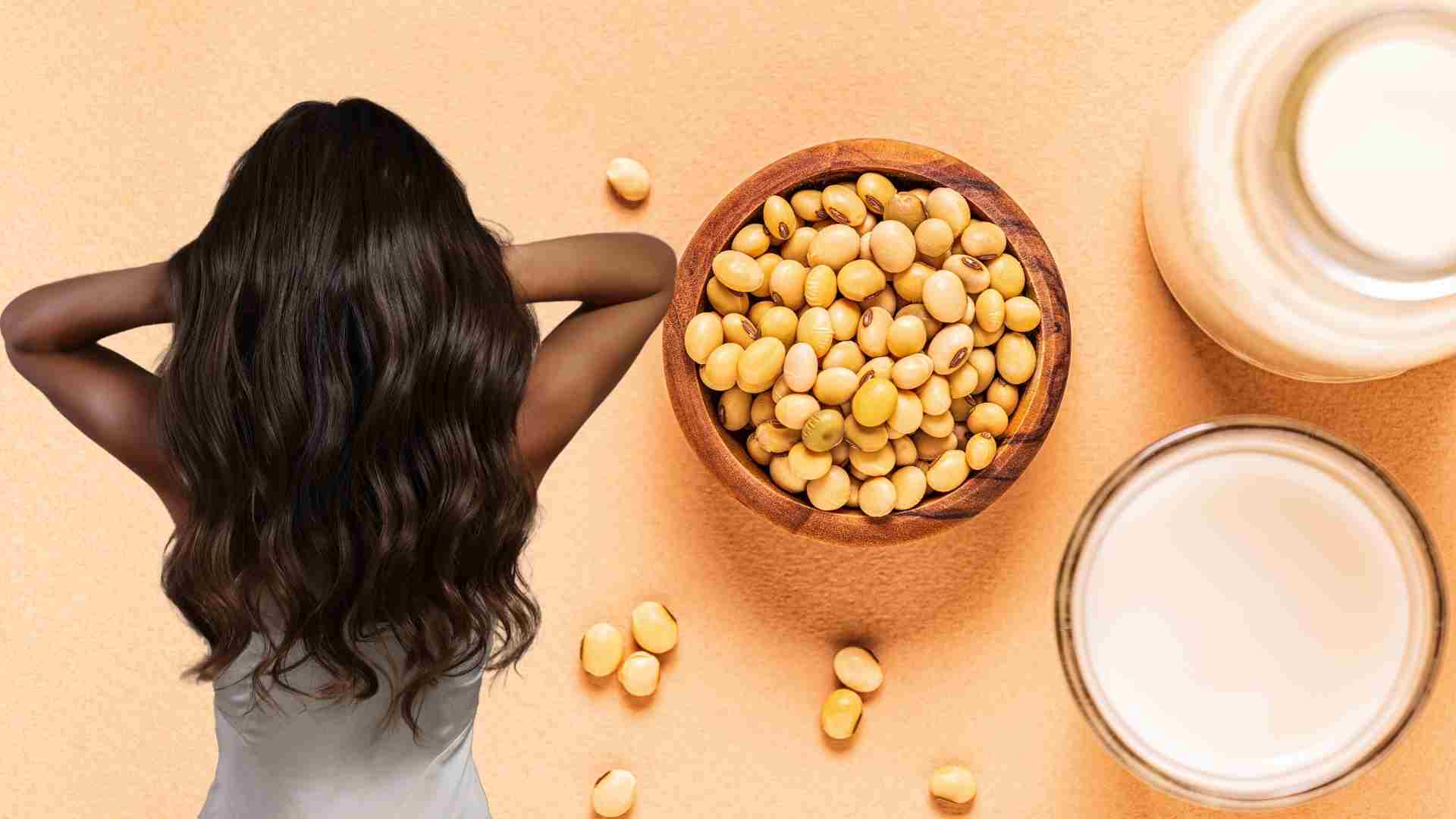 Soy milk is good for hair. Graphics: Ha May