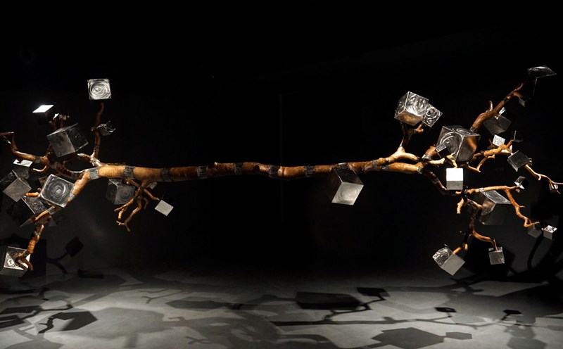Incarnation (15), Wood, stainless steel, 2023 - 2024. Photo: Hanoi Studio Gallery