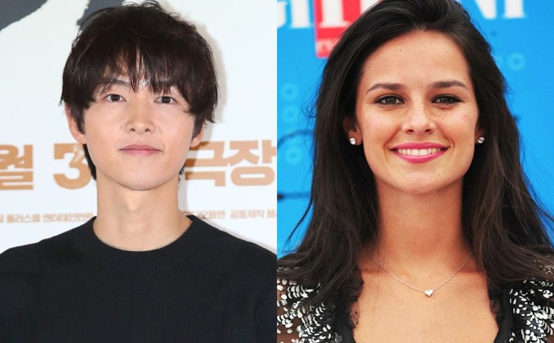 Song Joong Ki and his British wife. Photo: Naver