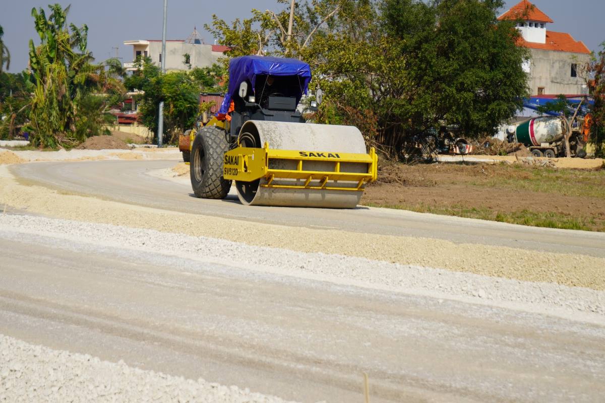 The project to renovate and beautify Dam Vuong Park (Hai Phong) has reached about 10% of its volume after 1 month of implementation. Photo: Hoang Khoi