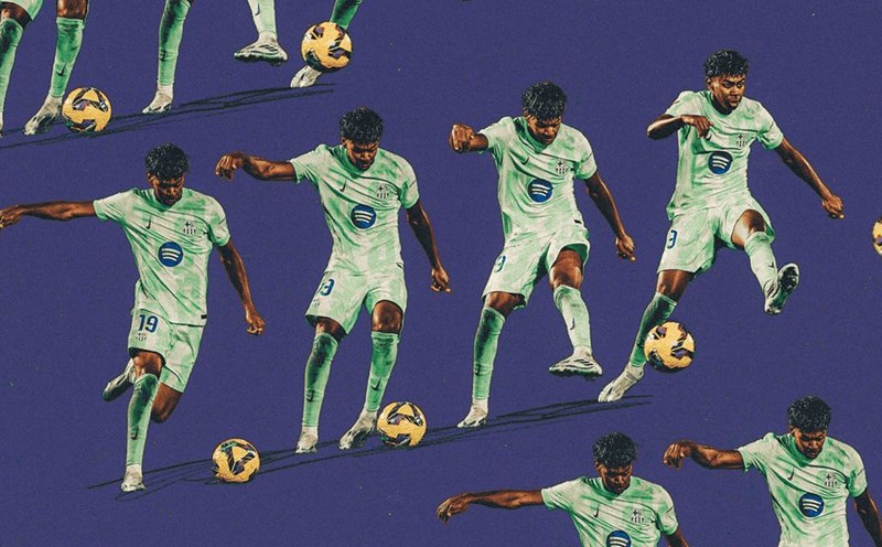 Lamine Yamal's trivelas are effective and artistic. Photo: The Athletic