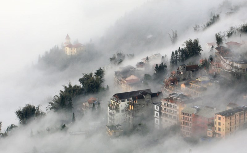 Sa Pa in winter brings a different feeling. Photo: Sa Pa Town Department of Information and Communications