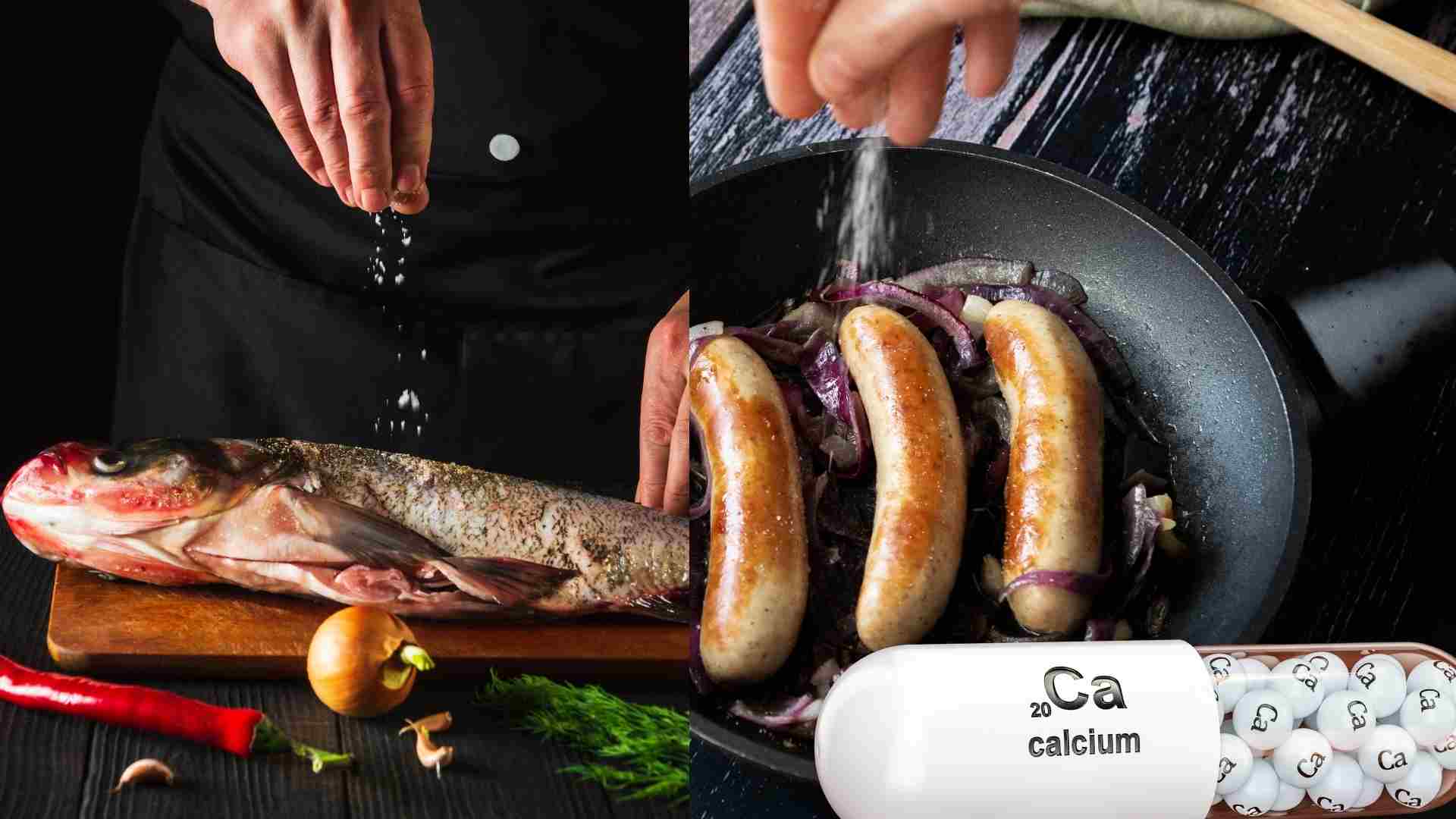 Foods high in salt can affect calcium in the body. Graphics: Ha May
