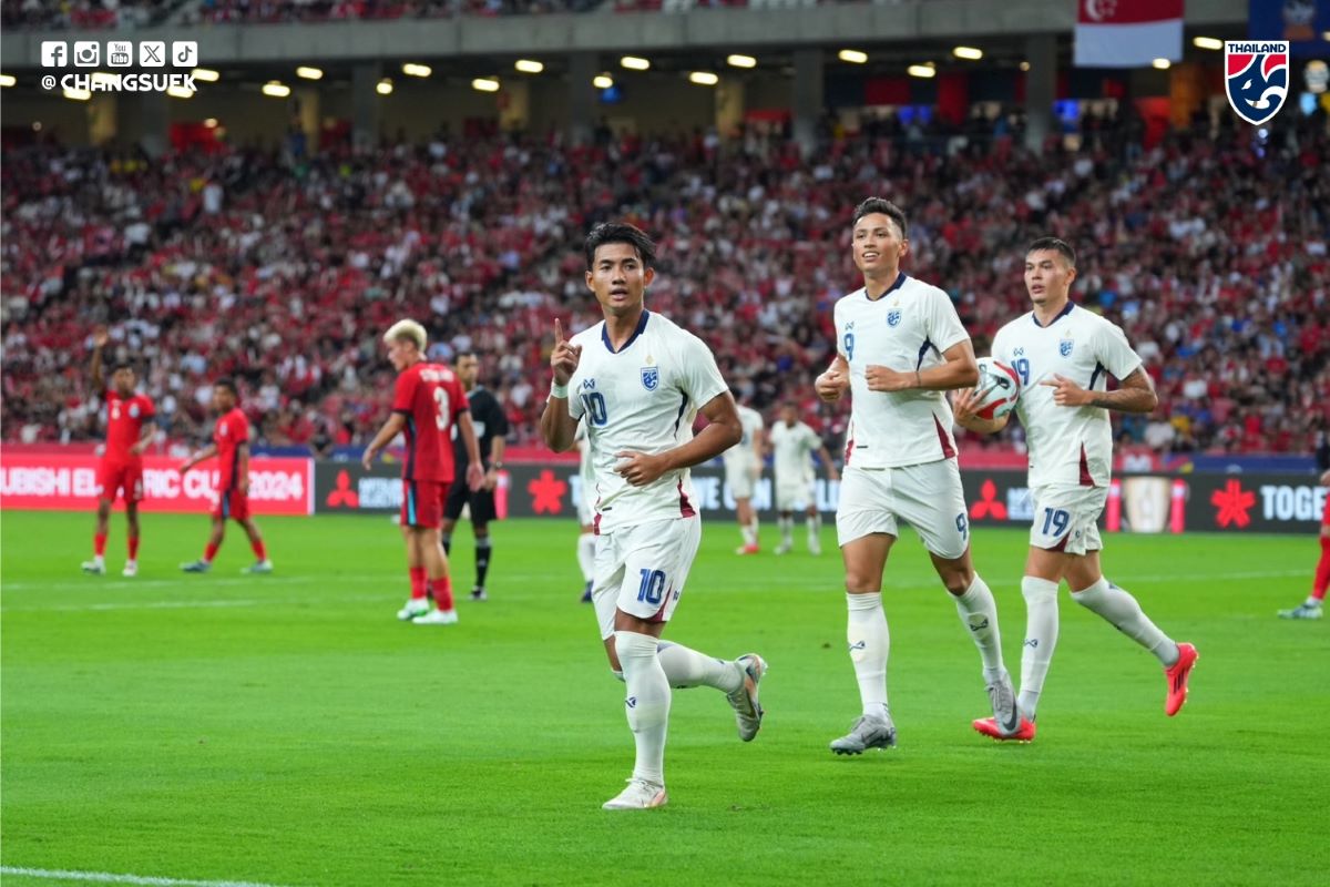 Thailand won all 4 matches in the group stage of the ASEAN Cup 2024, scoring an average of 4.5 goals/match. Photo: FAT