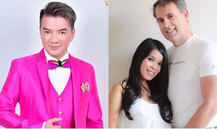 Dam Vinh Hung and singer Bich Tuyen and her husband. Photo: Provided by the character.
