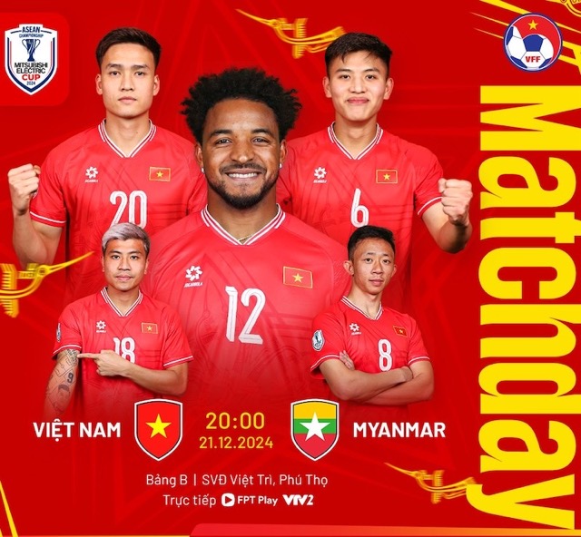 Doi tuyen Viet Nam huong den tran dau cuoi vong bang ASEAN Cup 2024. Anh: VFF