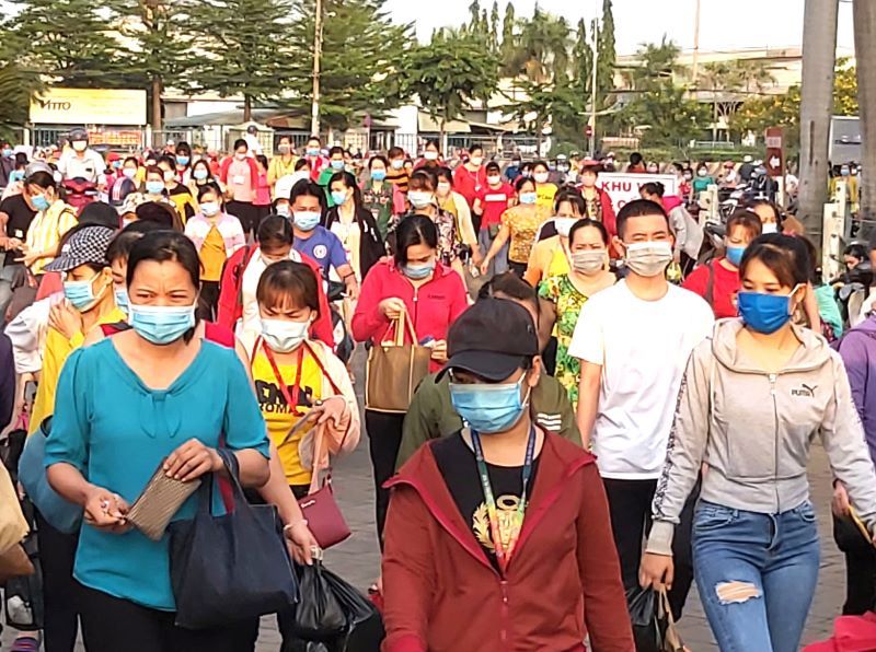 PouYuen Vietnam Company spends about 750 billion VND on Tet bonuses for employees, the highest bonus is about 78 million VND, the average is 19 million VND. Photo: Nam Duong