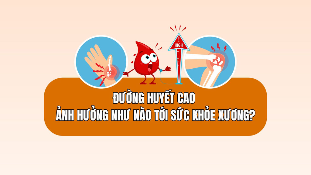 How does high blood sugar affect bone health?