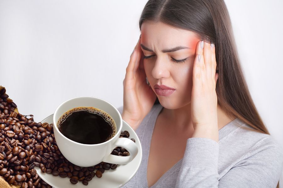Drinking coffee can help relieve headaches. Graphics: Nhu Ha