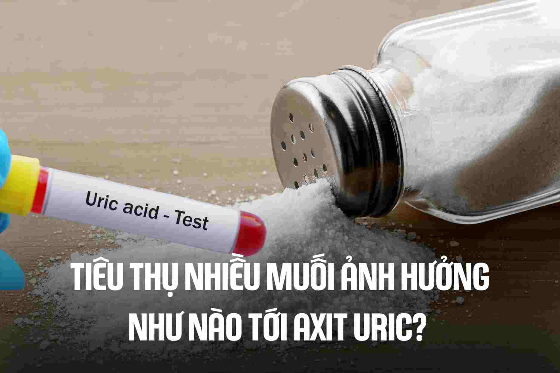 How does high salt consumption affect uric acid?