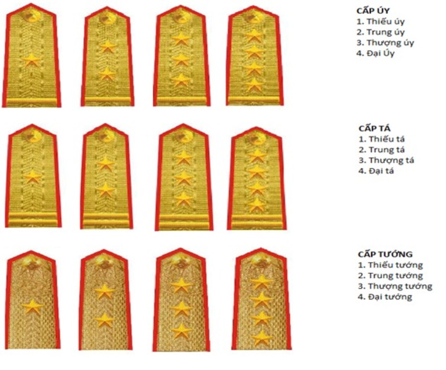 Officer's rank insignia. Photo: QDND