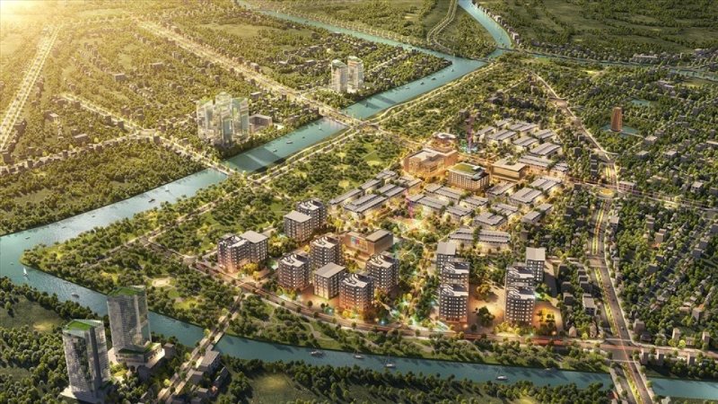 The Government Inspectorate has just inspected the Residential Area Development Project in Vinh Bao town, invested by Saigon Garment - Match Joint Stock Company. Photo: Project development unit