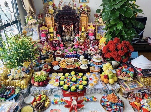 A well-prepared meal prepared by "online" chefs. Photo: Interviewee.