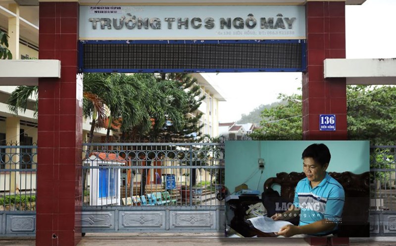 Mr. Nguyen Van Xuan - teacher at Ngo May Secondary School (Quy Nhon City, Binh Dinh) accused of having his allowance cut for many years. Photo: Phuong Thao