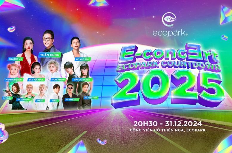 Dem nhac Ecopark Countdown 2025 quy tu dan ca si tre duoc yeu thich. “Anh trai chong gai” Tuan Hung xuat hien tai su kien voi nhung ca khuc huyen thoai: “Nam lay tay anh”, “Gap doi yeu thuong”, “Nhe nhang”,… Su xuat hien cua nam ca si dien trai lien tuc gay sot trong thoi gian qua chac chan se dem den cho khan gia giay phut thang hoa.