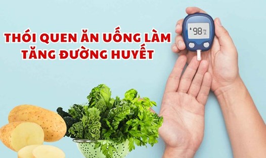 Những món ăn vặt làm tăng đường huyết. Đồ họa: Minh Anh
