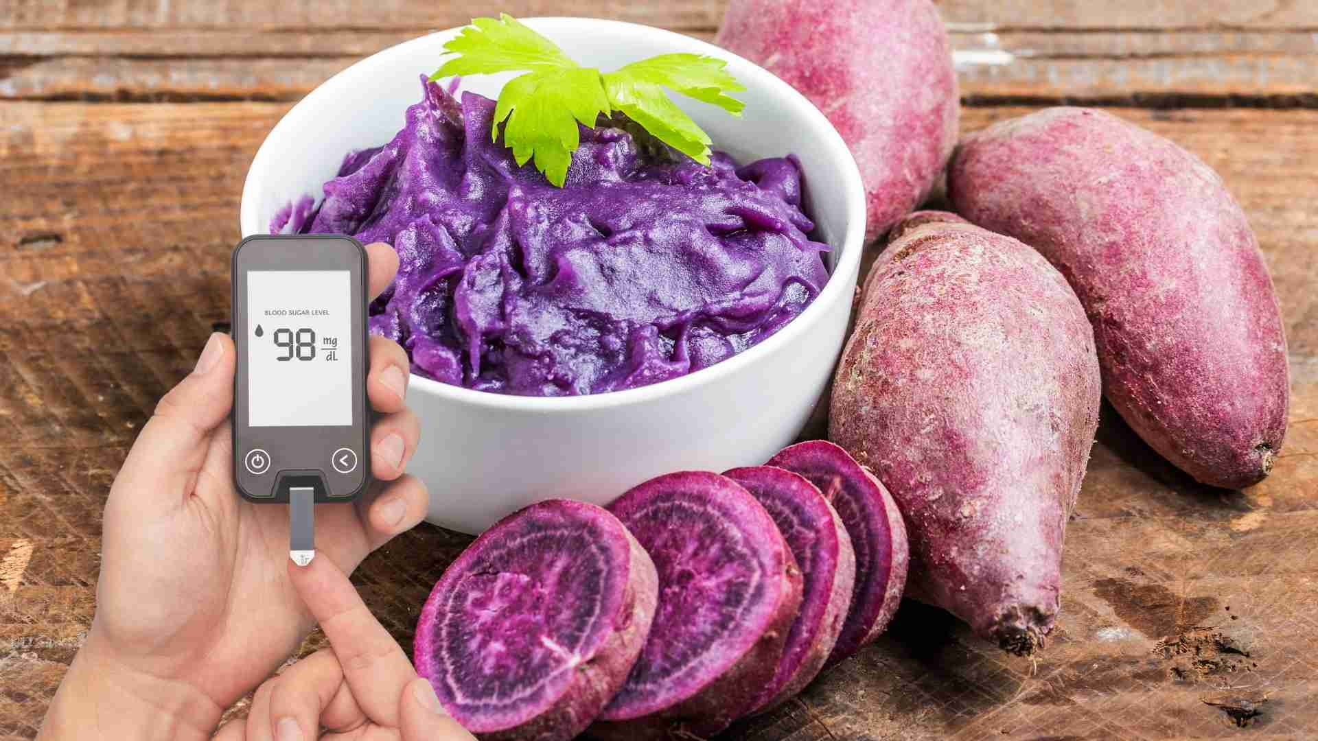 Purple sweet potatoes are suitable for people with high blood sugar. Graphics: Ha May