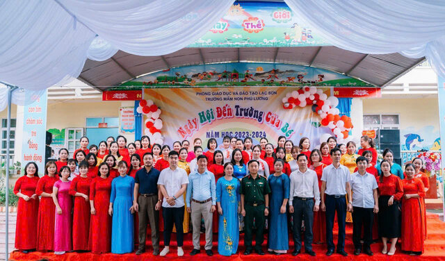 Opening ceremony of the new school year 2023-2024 at Phu Luong Kindergarten. Photo: Provided by the unit