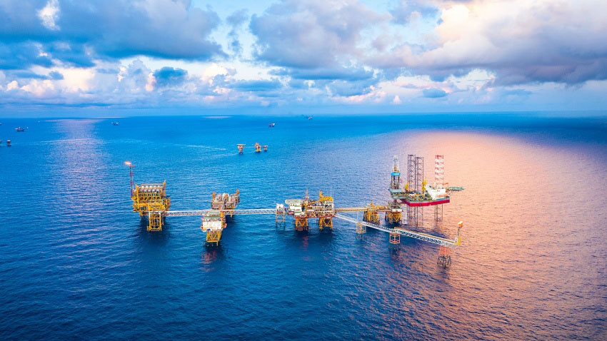 Oil and gas exploitation in the East Sea. Photo: Petrovietnam.