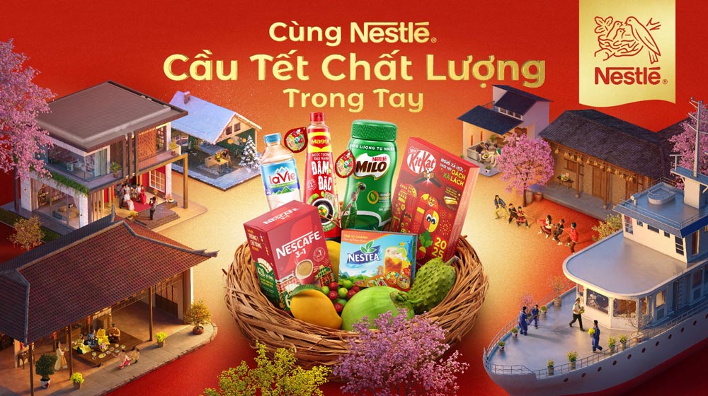 Nestle launched the program "With Nestle, a quality Tet in your hands" to honor the traditional values ​​of Vietnamese Tet. Photo: Provided by the company