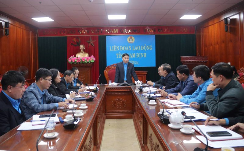 Conference to summarize the activities of the Nam Dinh Trade Union Legal Consulting Office in 2024. Photo: Nam Dinh Provincial Labor Federation