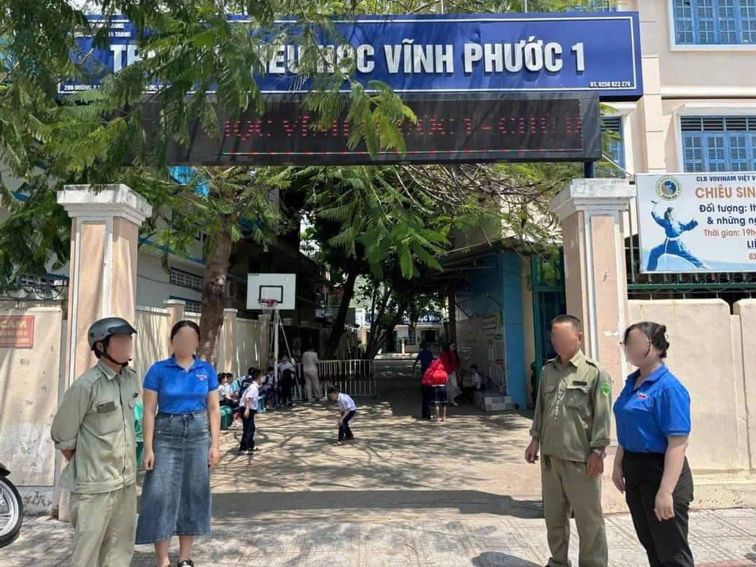 Vinh Phuoc 1 Primary School, where a teacher was assaulted in the classroom. Photo: The Quang
