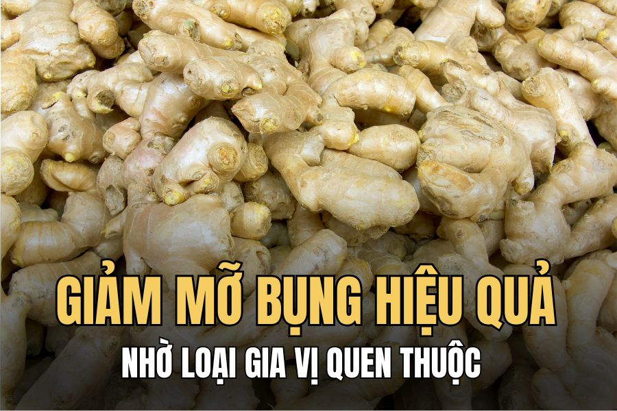 Ginger helps reduce belly fat effectively. Graphics: Hoai Lan