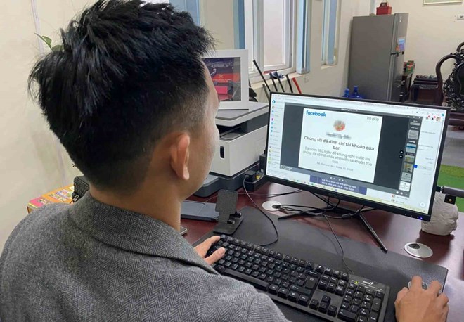 A user lost his personal Facebook and could not appeal. Photo: PV Group