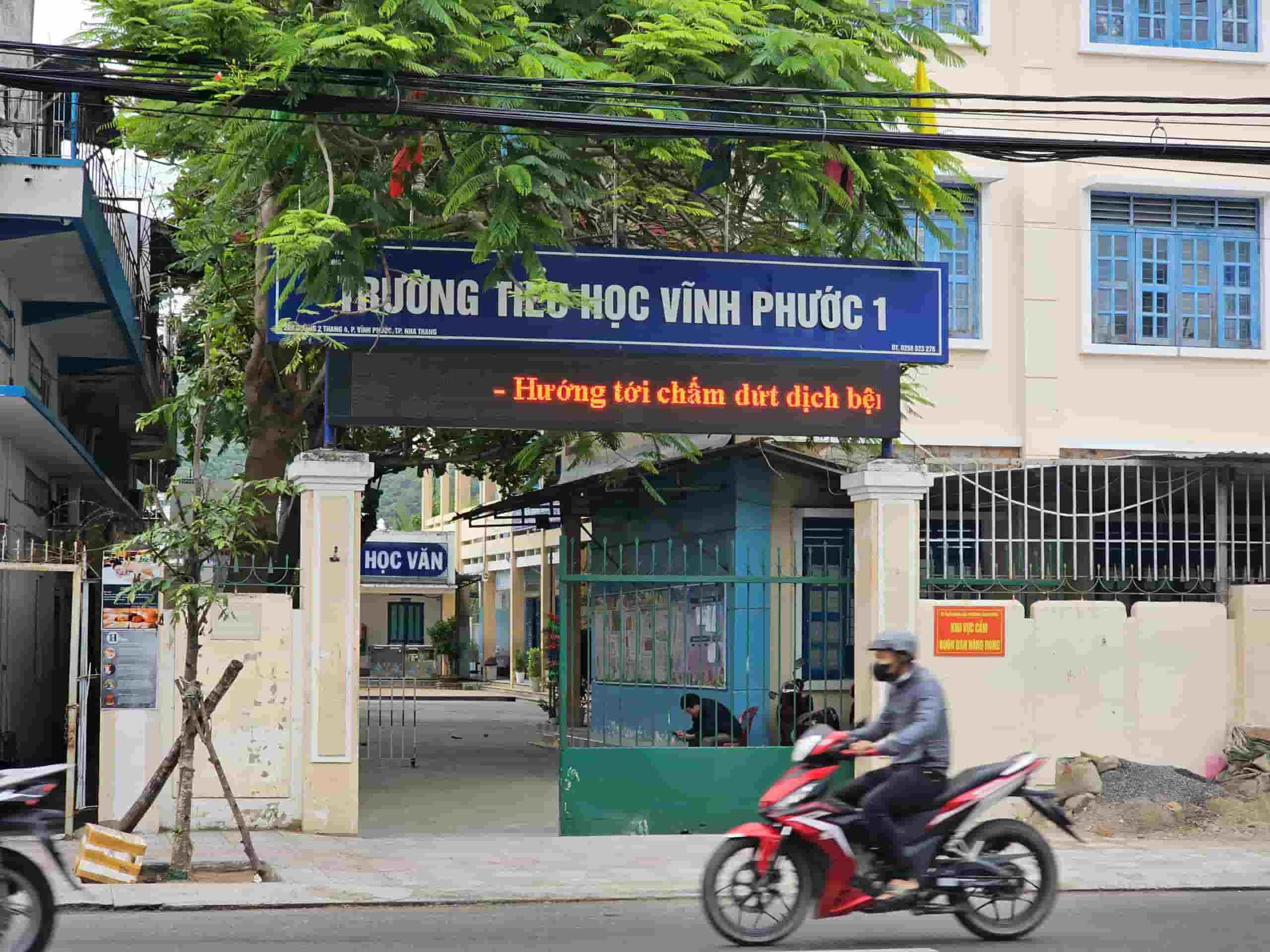 Vinh Phuoc 1 Primary School, Nha Trang, where a teacher was assaulted in the classroom. Photo: Huu Long