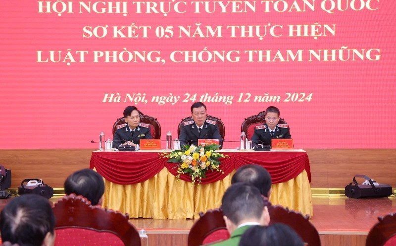 National online conference to review 5 years of implementing the Law on Anti-Corruption. Photo: Government Inspectorate