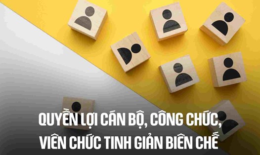 Quyền lợi cán bộ, công chức, viên chức tinh giản biên chế. Đồ họa: Cao Thơm