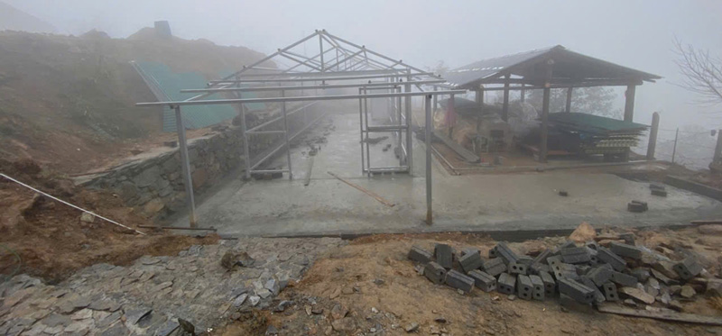 An illegal construction in Sa Pa town. Photo: Lao Cai Portal