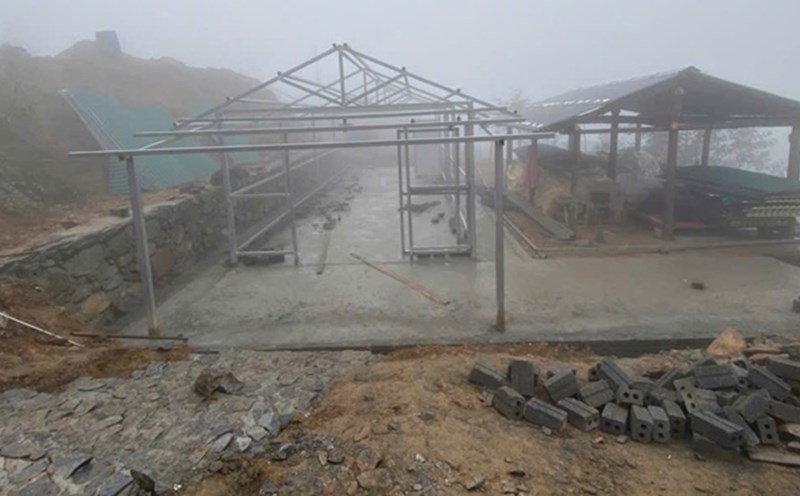 An illegal construction in Sa Pa town. Photo: Lao Cai Portal