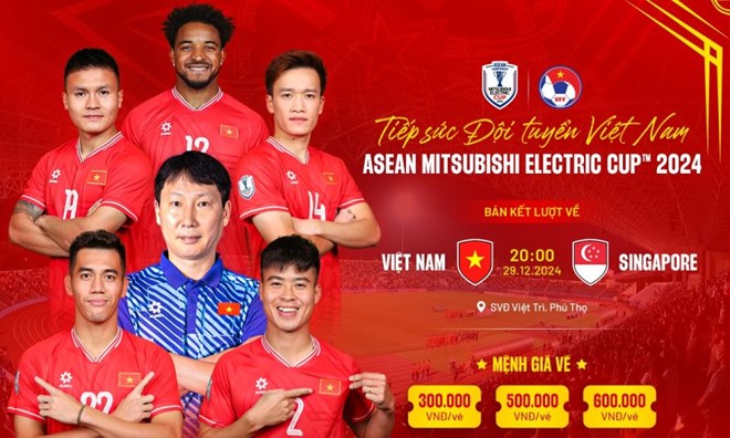 Mở bán trực tiếp vé xem tuyển Việt Nam đá bán kết ASEAN Cup