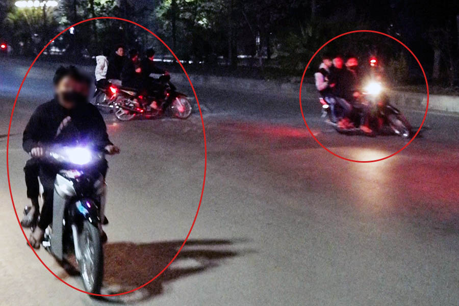 A series of "crazy drivers" speeding through checkpoint 141H