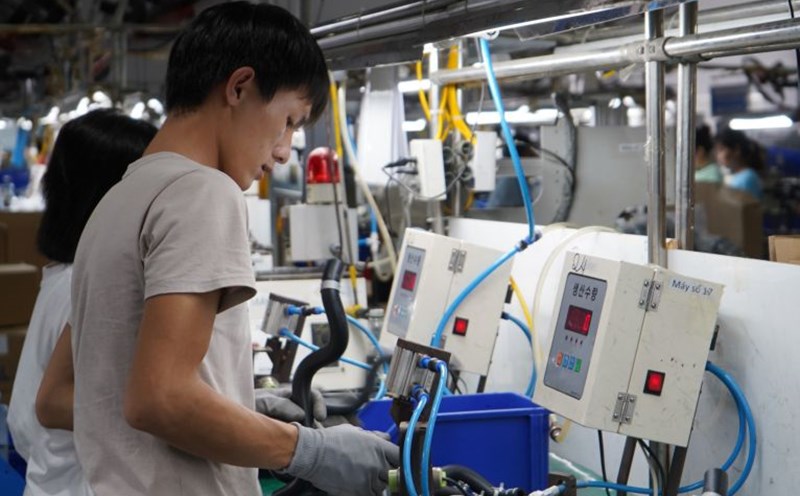 Workers in Hai Phong industrial park. Photo: Mai Dung