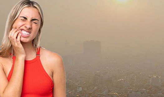 Ô nhiễm không khí có thể ảnh hưởng đến răng và nướu. Đồ hoạ: Thiện Nhân