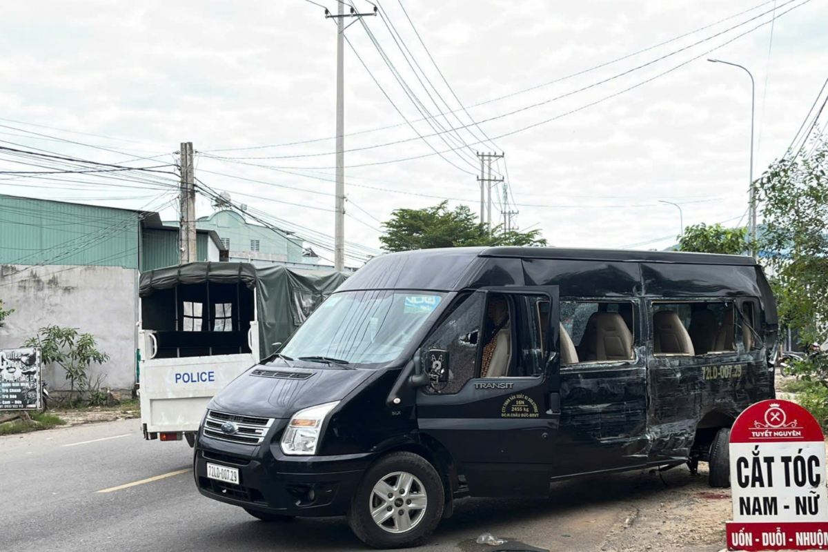 Scene of a traffic accident that killed two people. Photo: Long Nguyen