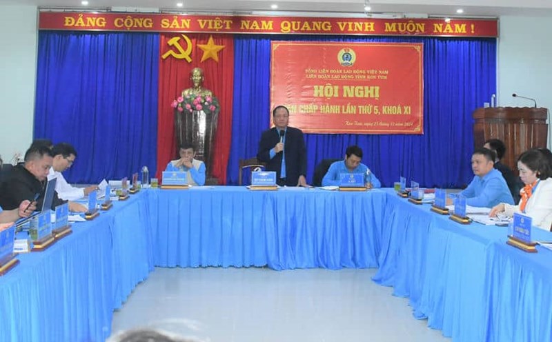 View of Kon Tum Provincial Trade Union Conference. Photo: Thanh Tuan