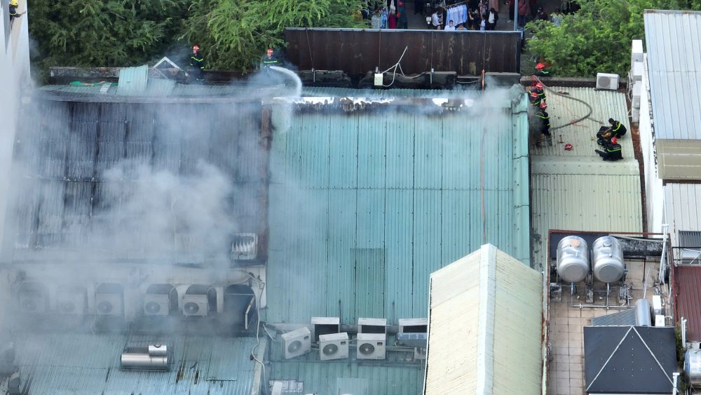 Scene of bar fire in downtown HCMC
