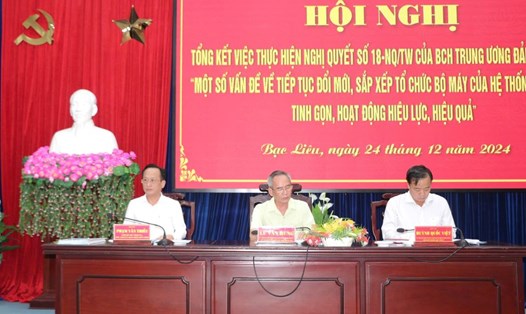 Lãnh đạo tỉnh Bạc Liêu đề nghị khẩn trương sắp xếp cán bộ, tinh gọn bộ máy theo chỉ đạo của trung ương. Ảnh: Nhật Hồ
