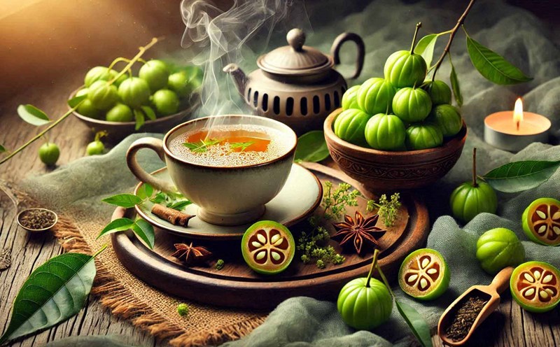 Both green tea and amla tea have significant health benefits. Photo - AI: Ngoc Thuy