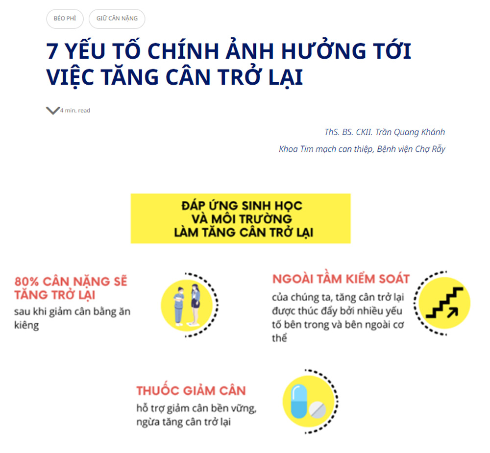 Officially launched the website giamcansongkhoe.vn to raise public awareness about obesity. Photo: Provided by DN